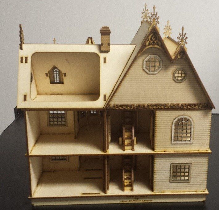 Jasmine Gothic Victorian Dollhouse Quarter Scale/ 1:48 Scale Kit