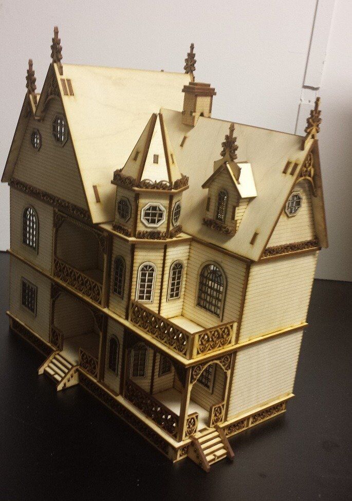 Jasmine Gothic Victorian Dollhouse Quarter Scale/ 1:48 Scale Kit