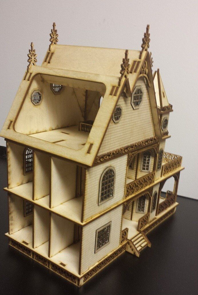 Jasmine Gothic Victorian Dollhouse Quarter Scale/ 1:48 Scale Kit