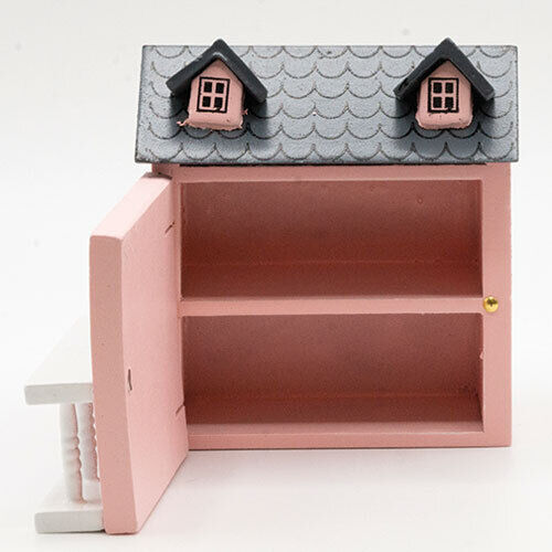 Dollhouse Miniature Small Pink  Dollhouse for a Dollhouse