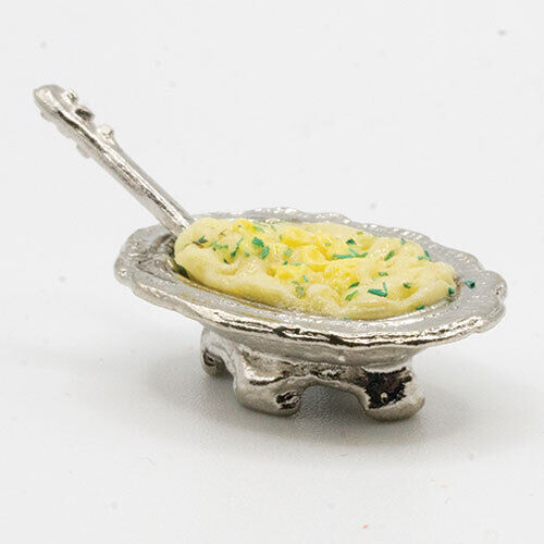 Dollhouse Miniature Dish of Mashed Potatoes