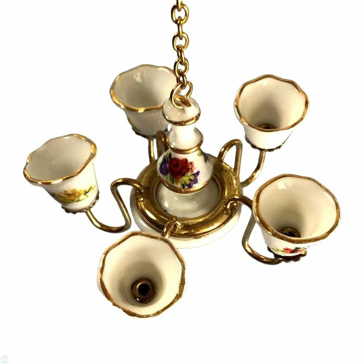 Reutter Porcelain Dollhouse Miniature Non-Working Porcelain Chandelier RP18900