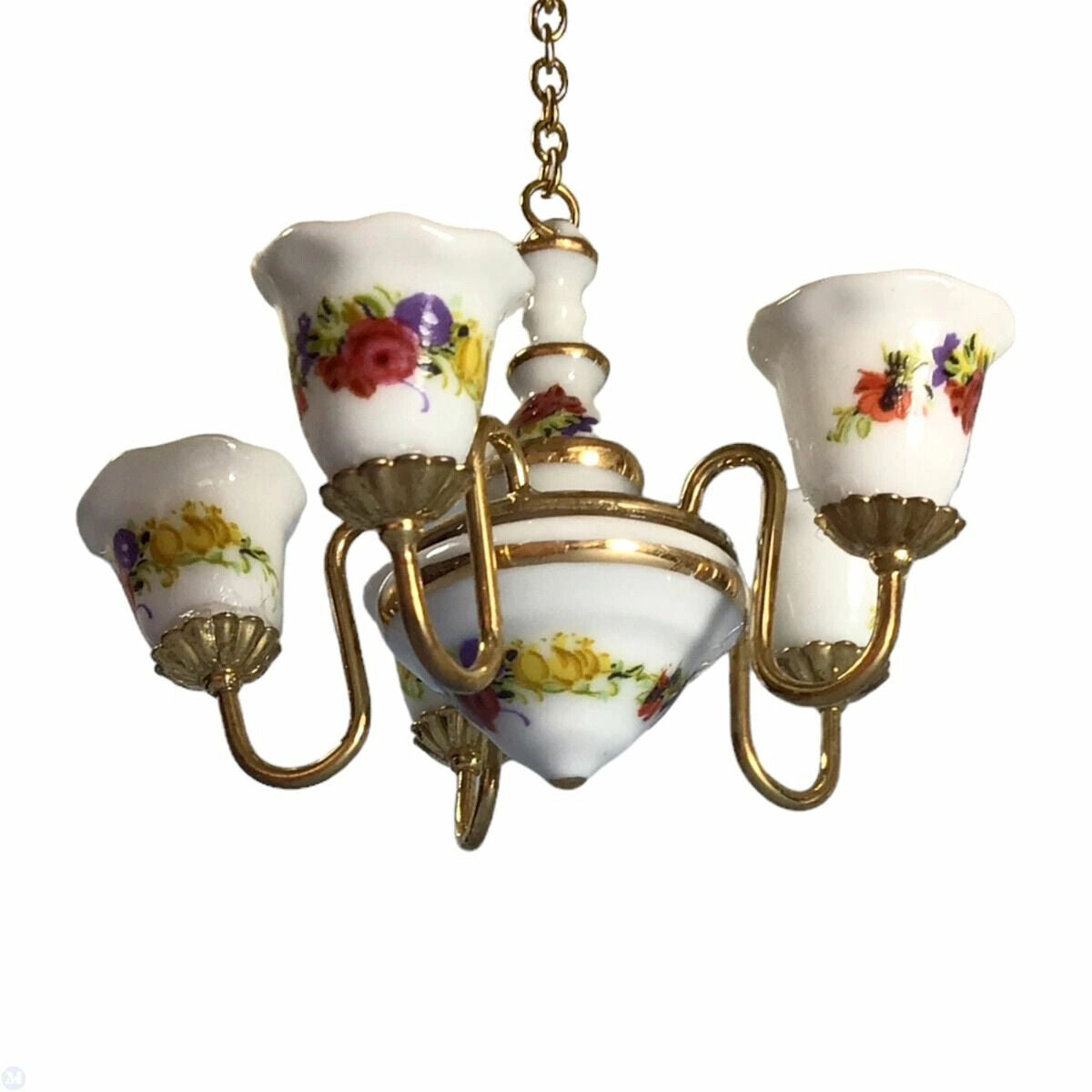 Reutter Porcelain Dollhouse Miniature Non-Working Porcelain Chandelier RP18900