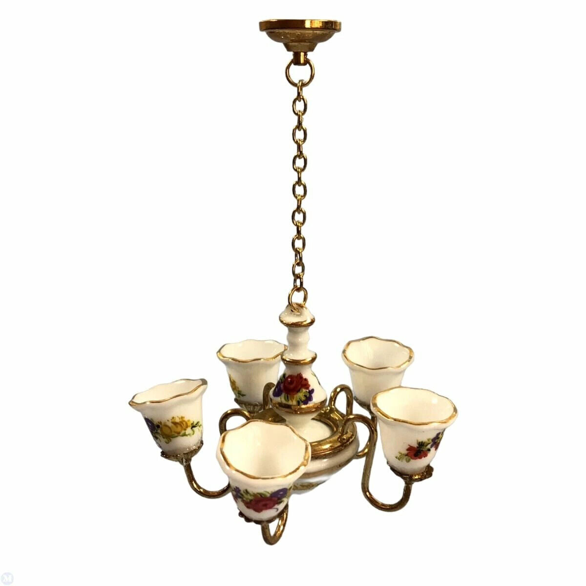 Reutter Porcelain Dollhouse Miniature Non-Working Porcelain Chandelier RP18900