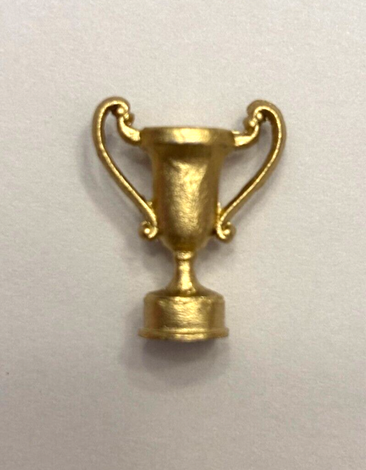 Dollhouse Miniature Gold Colored Trophy Cup