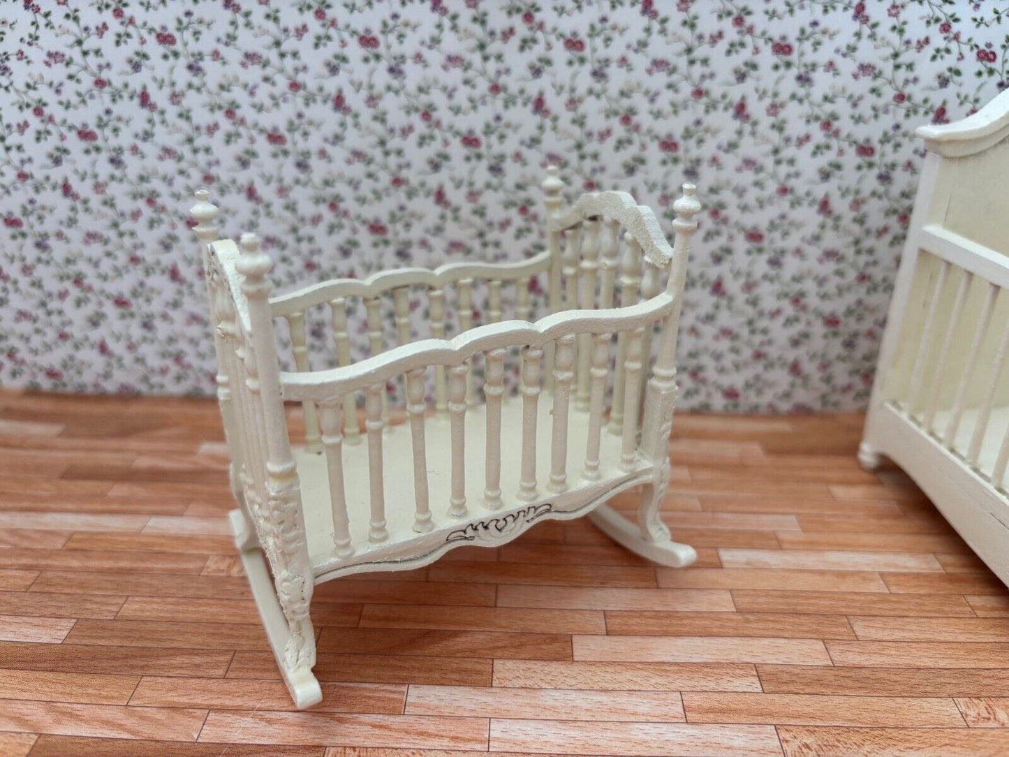 Dollhouse Miniature Haindpainted Nursery Set