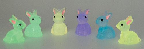 Dollhouse Miniature Glow in the Dark Rabbit, One Piece