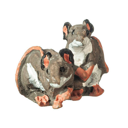 Dollhouse Miniature Pair of Mice