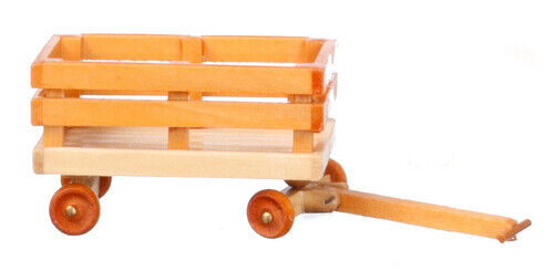 Dollhouse Miniature Wooden Toy Wagon