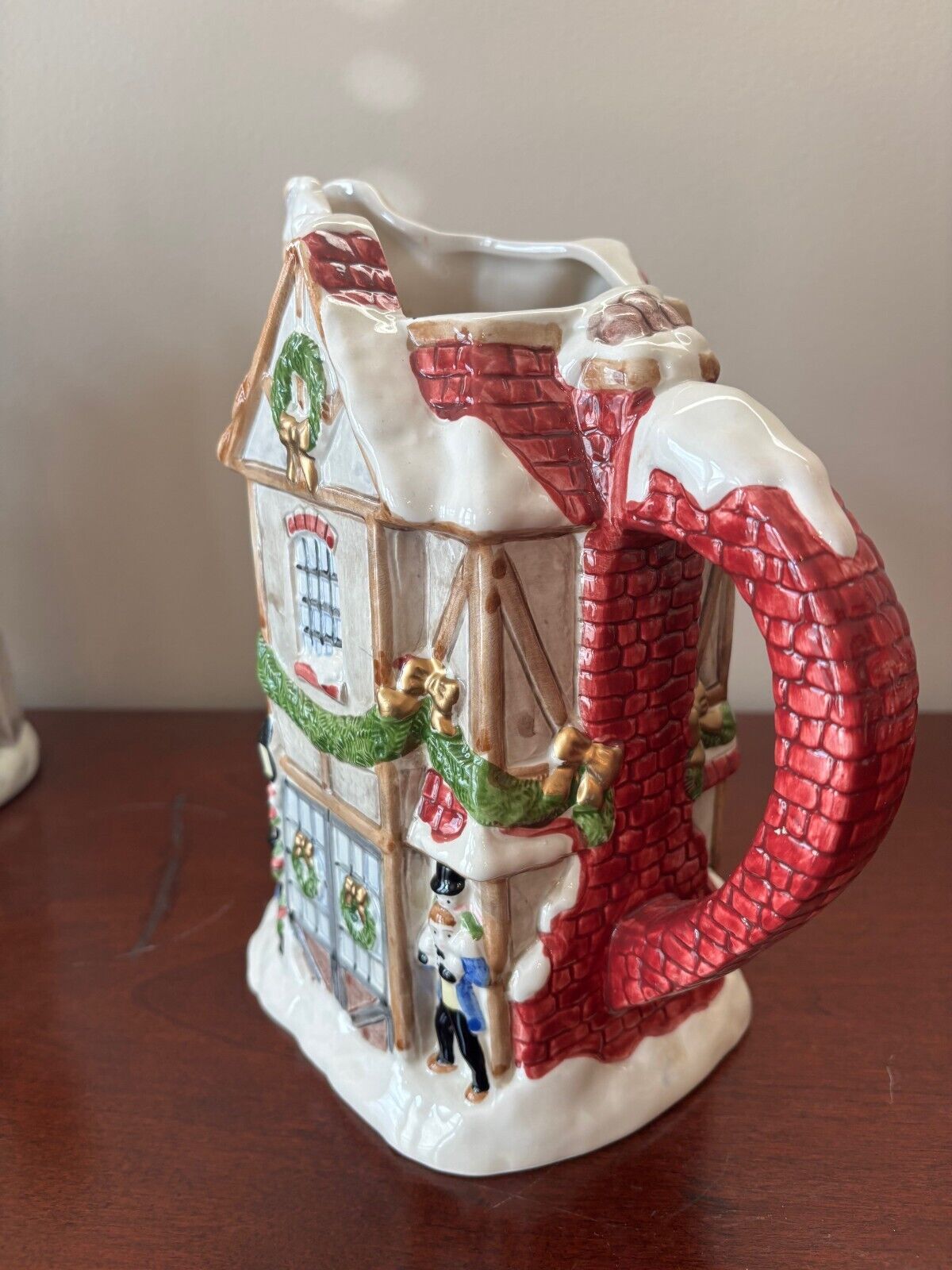 Vintage  Fitz & Floyd 1988 A Dickens Christmas Pitcher