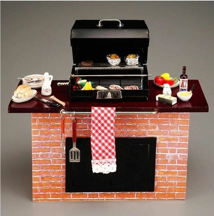 Reutter Porcelain - Filled Barbecue Grill - Dollhouse Miniature