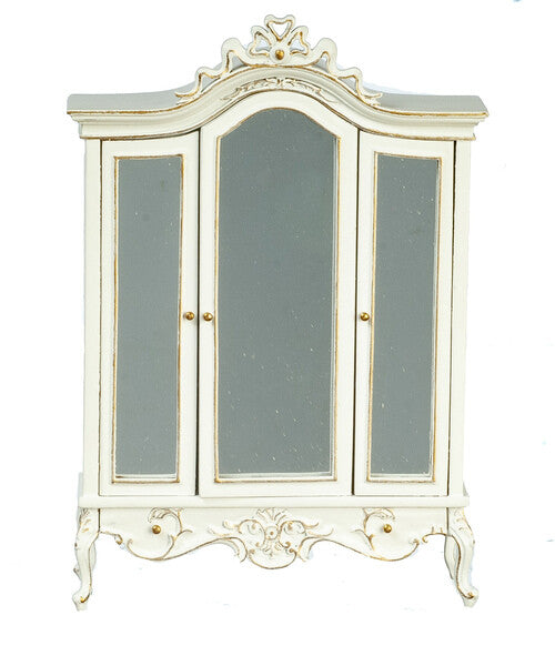 Dollhouse Miniature JBM American Late Victorian Wardrobe in White