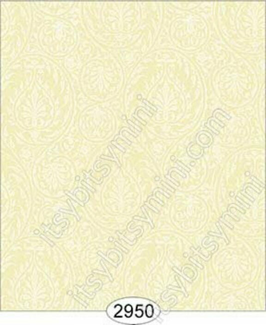 Dollhouse Quarterscale Wallpaper - Birch Damask Yellow