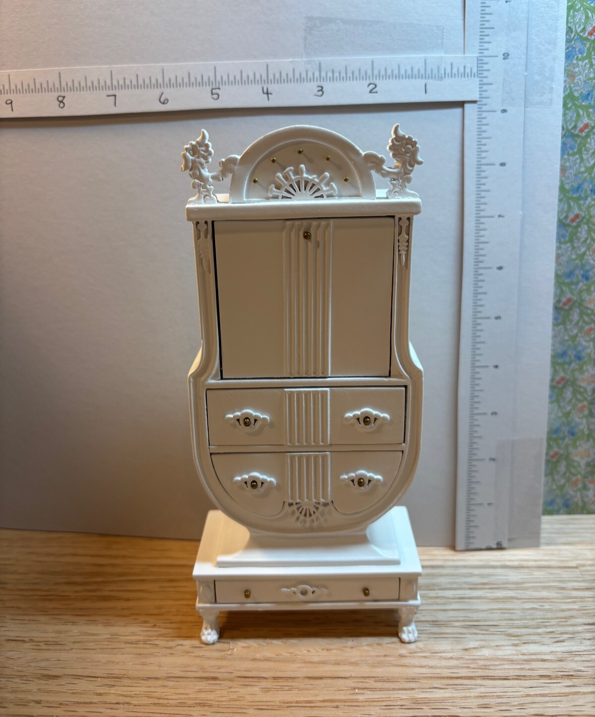 Miniature Dollhouse White Secretary/Desk by Hansson