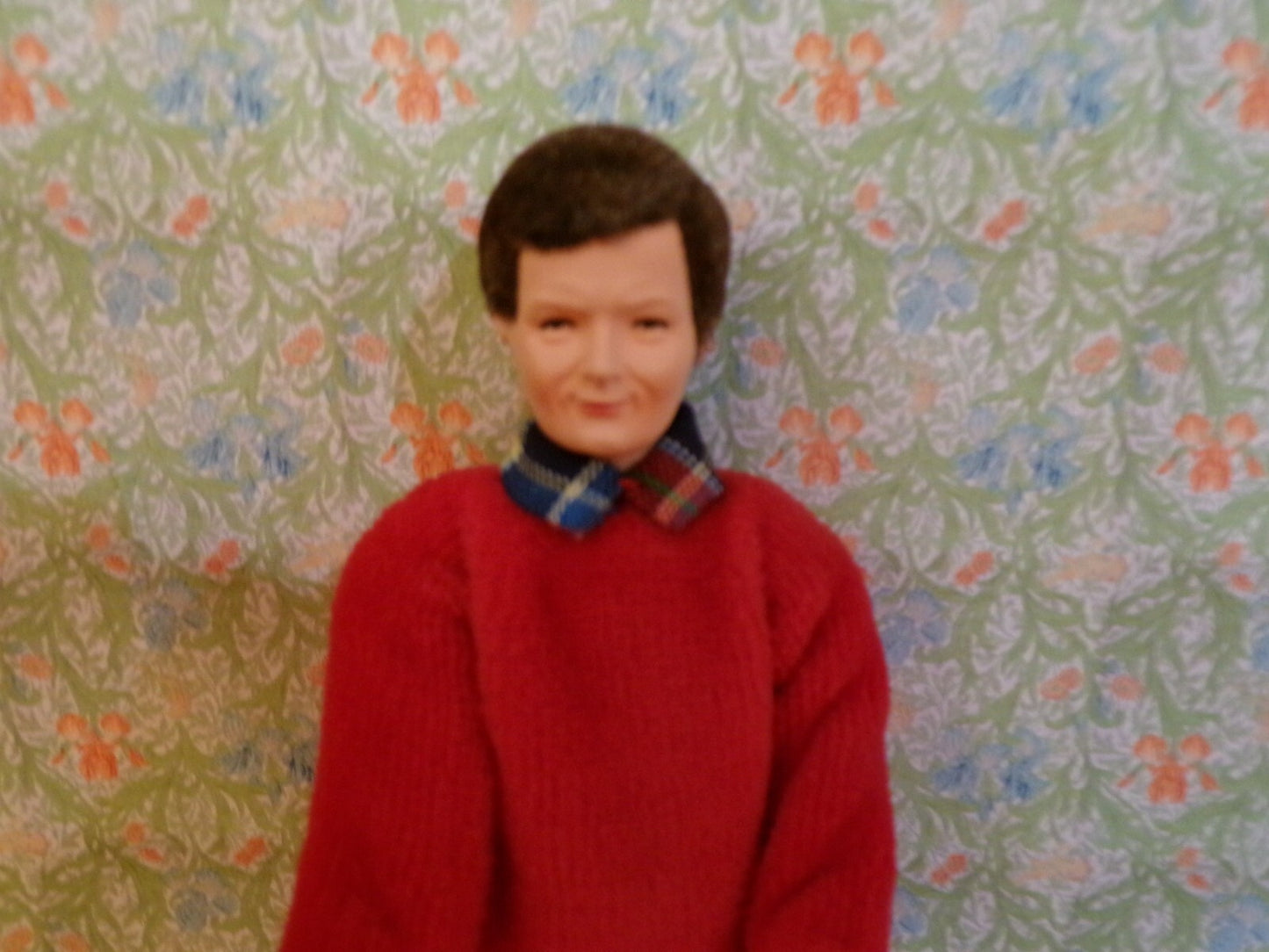 Dollhouse Caco Male in Red Sweater Doll  1/12 Scale