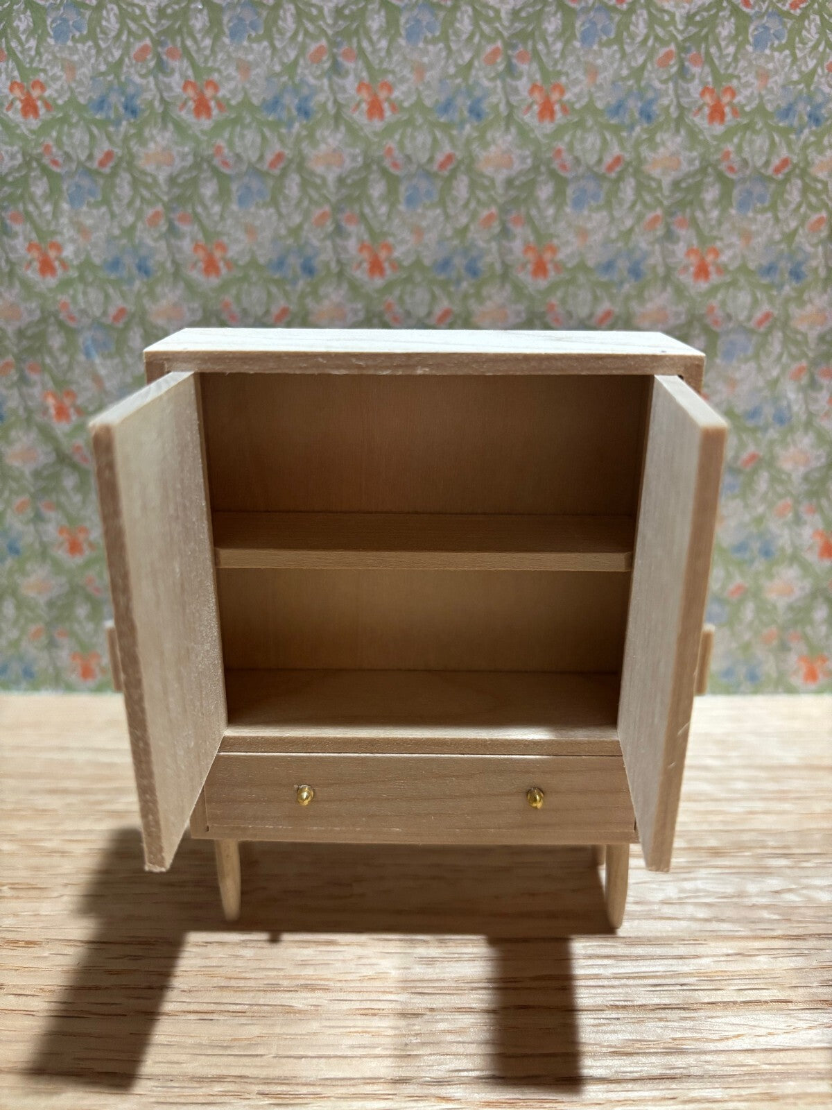 Dollhouse Miniature Retro Revival Wardrobe Cabinet