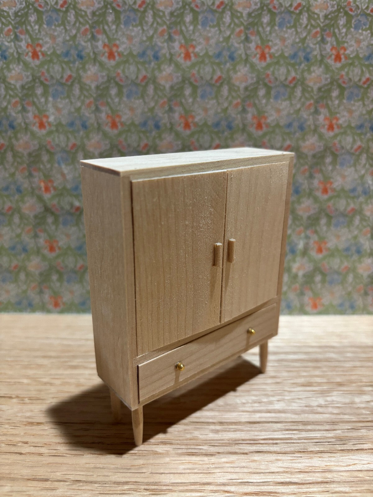 Dollhouse Miniature Retro Revival Wardrobe Cabinet