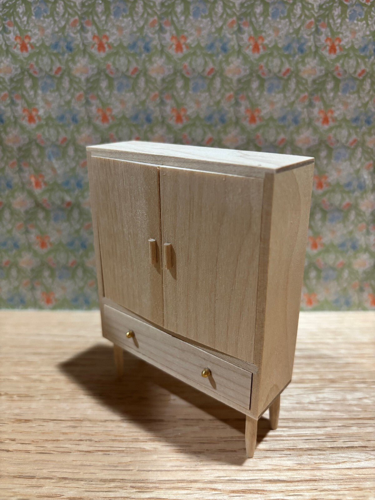 Dollhouse Miniature Retro Revival Wardrobe Cabinet