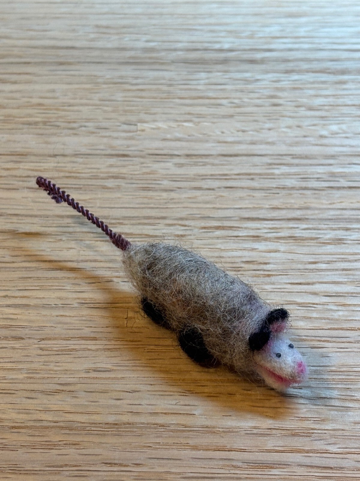 Dollhouse Miniature Felted Possum, Handcrafted