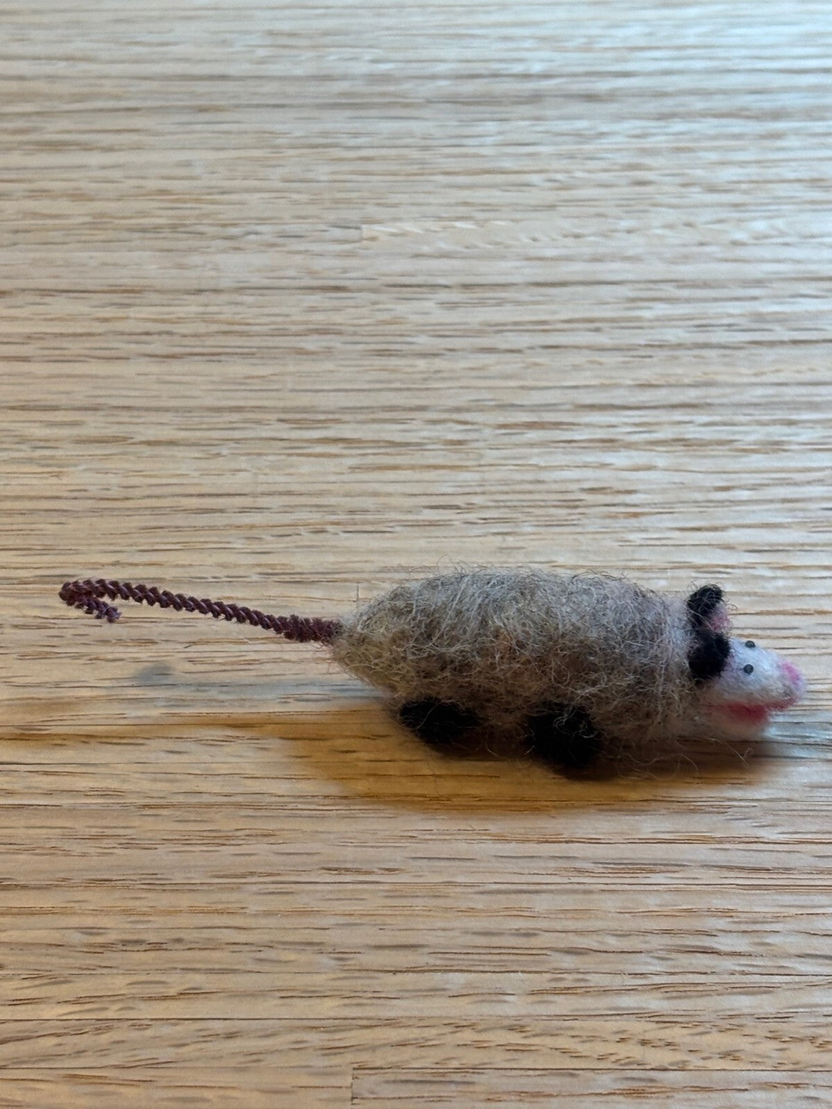 Dollhouse Miniature Felted Possum, Handcrafted