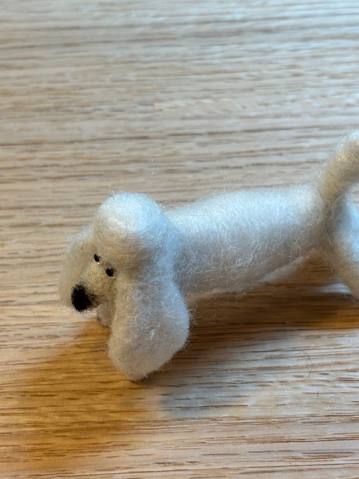 Dollhouse Miniature Felted Standard Poodle, Handcrafted