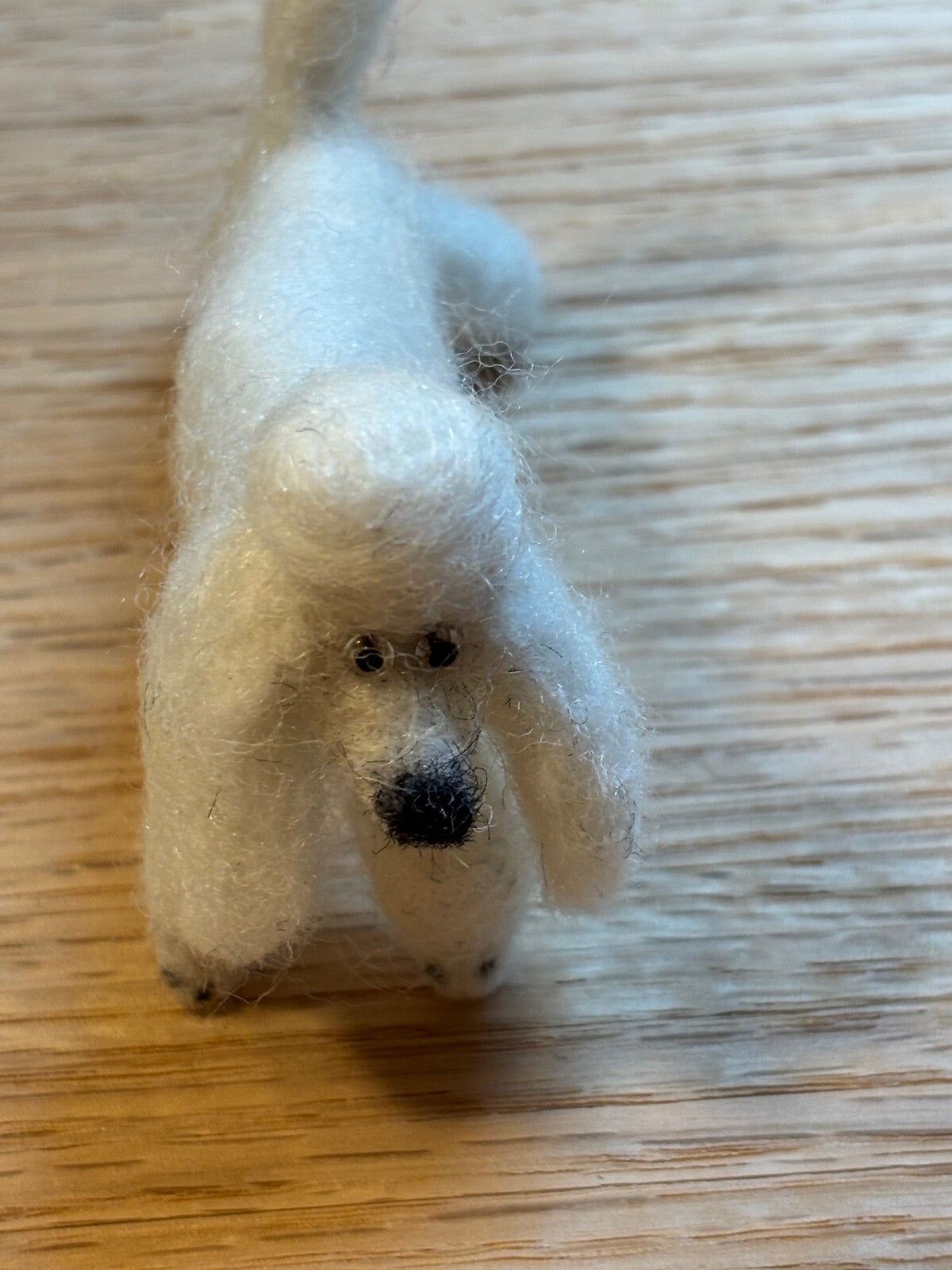 Dollhouse Miniature Felted Standard Poodle, Handcrafted