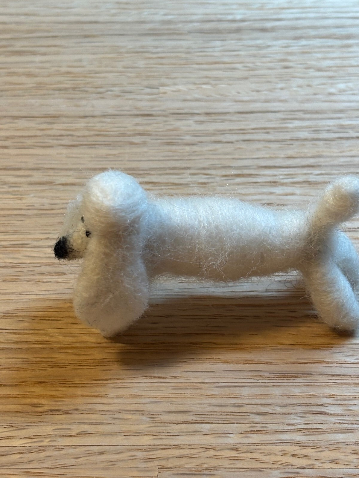 Dollhouse Miniature Felted Standard Poodle, Handcrafted
