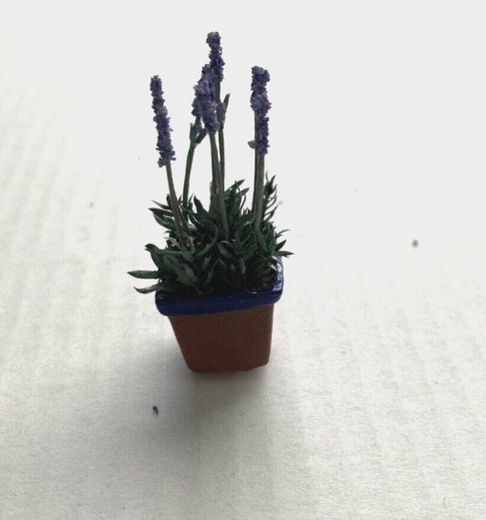 Dollhouse Miniature Lavender Plant - Small Handcrafted