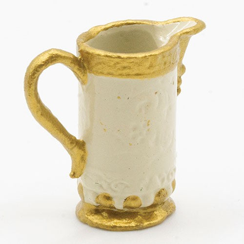 Dollhouse Miniature Christmas Pitcher with Holly