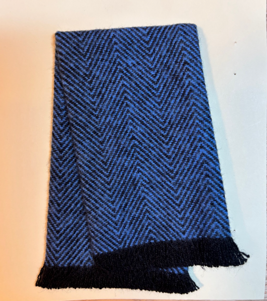 Dollhouse Miniature Cobalt Hinged Throw, Handcrafted