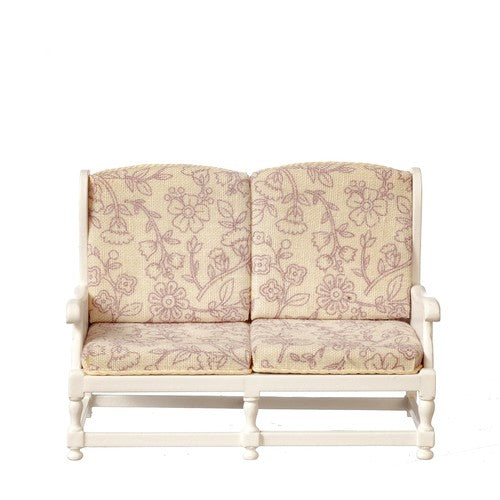 Dollhouse Miniature JBM Vintage Settee in White