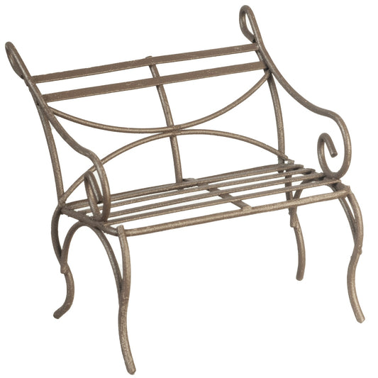 Dollhouse Miniature Metal Bench