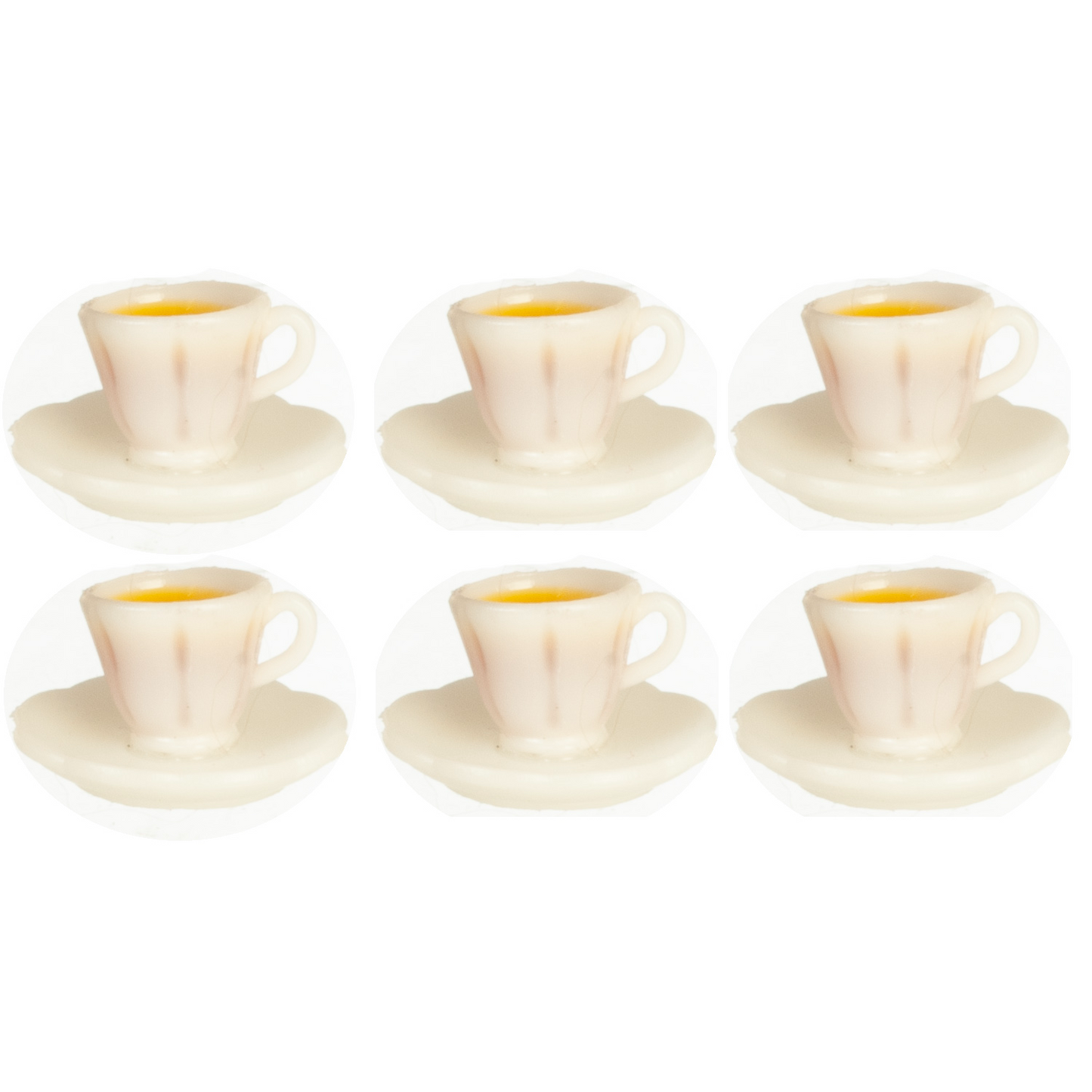 Dollhouse Miniature Coffee Cups Set of 6