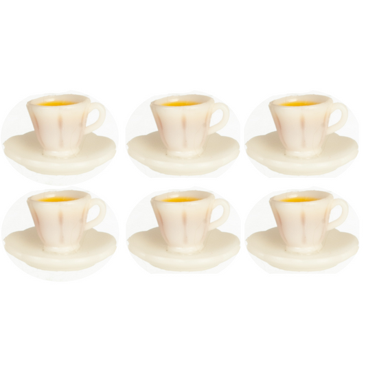 Dollhouse Miniature Coffee Cups Set of 6