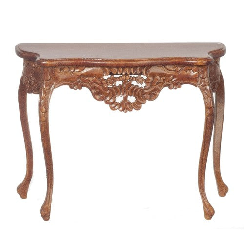 Dollhouse Miniature Victorian Side Table Walnut by JBM