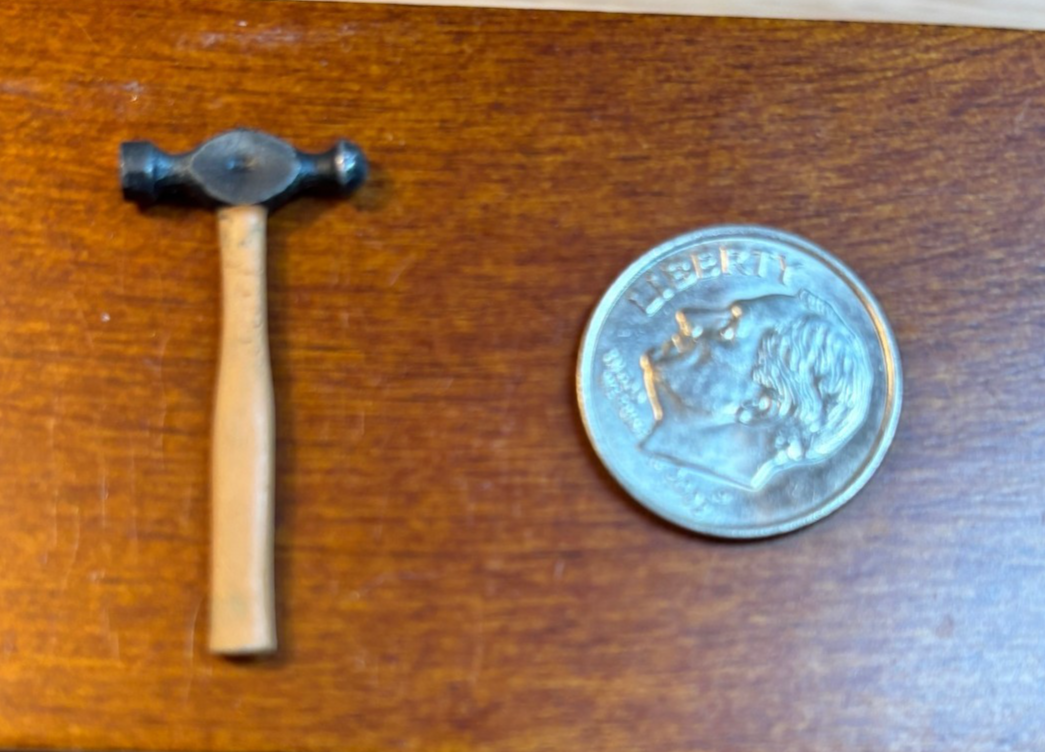 Dollhouse Miniature Ball Peen Hammer
