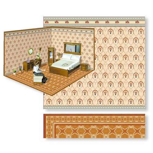 Dollhouse Wallpaper/Flooring Complete Room Decoration Kit #1