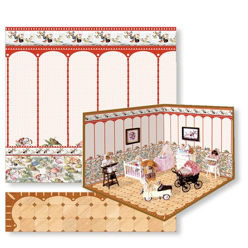 Dollhouse Wallpaper/Flooring Complete Room Decoration Kit #4