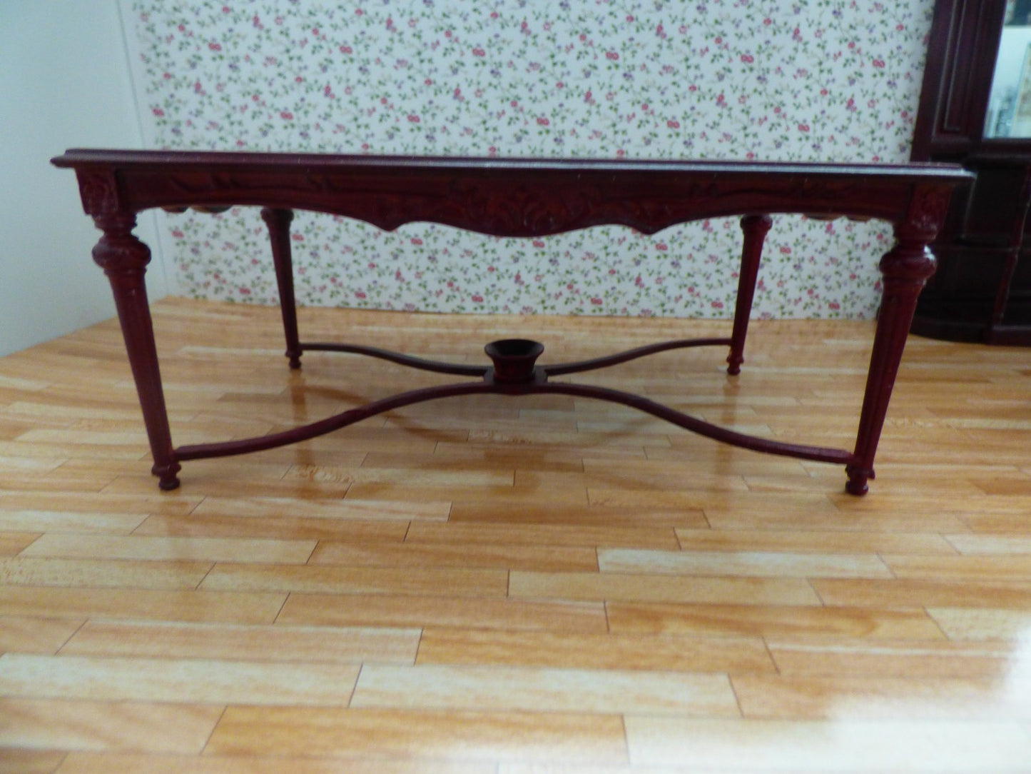 Dollhouse Miniature Mahogany Dining Room Set of 6 by Hansson