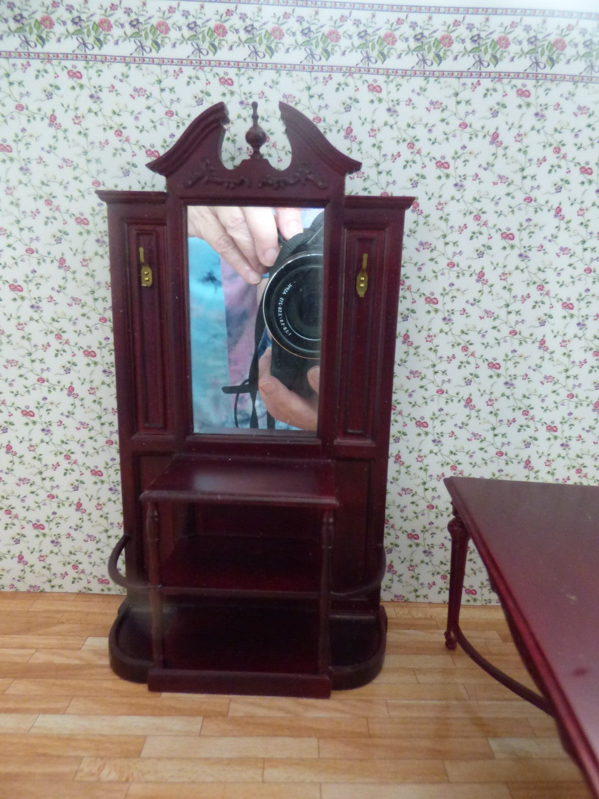 Dollhouse Miniature Mahogany Dining Room Set of 6 by Hansson