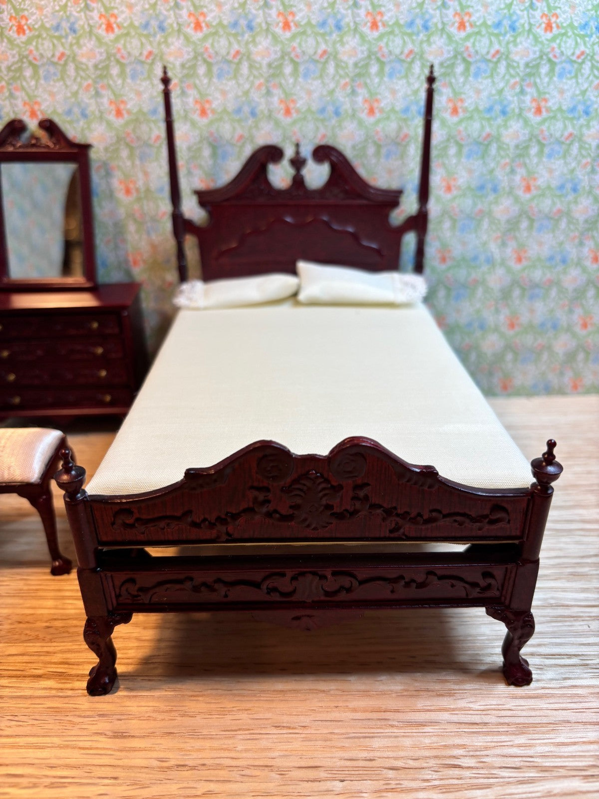 Dollhouse Miniature 4-Piece Bedroom Set by Hansson - High End