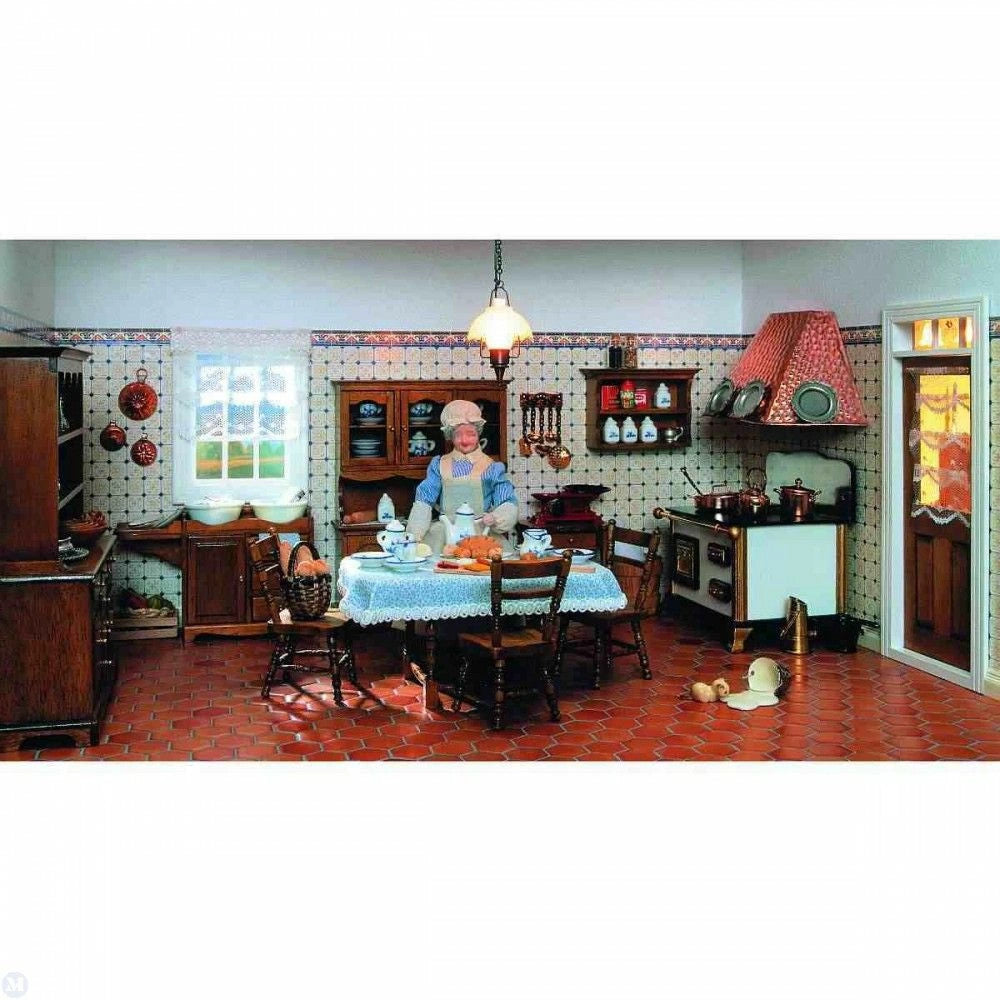 Mini Mundus Dollhouse Antique Kitchen, Furniture Kit