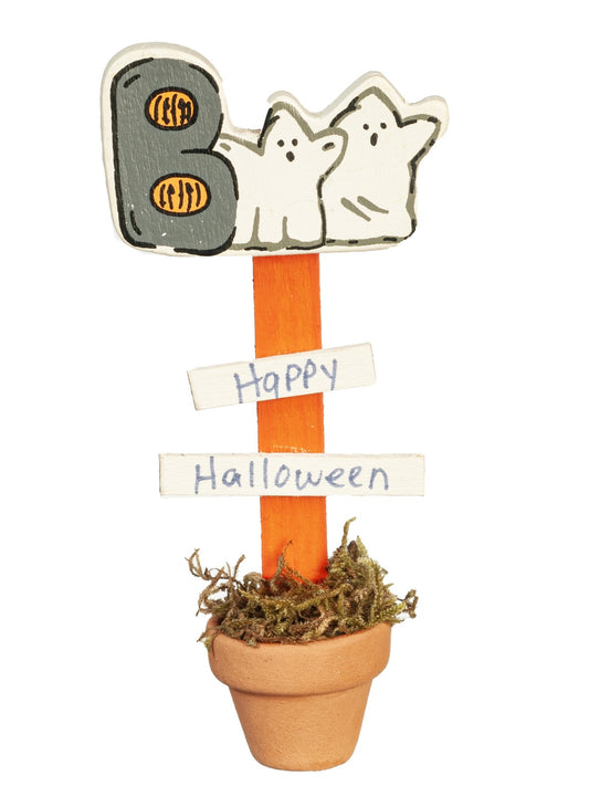 Dollhouse Miniature BOO Porch Pot