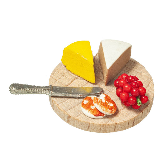 Dollhouse Miniature Cheese and Grapes Board