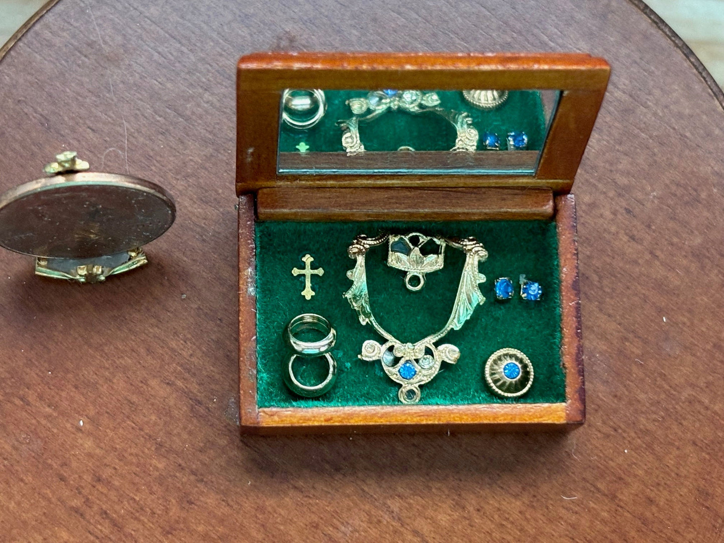 Miniature Dollhouse Handcrafted Large Wooden Jewelry Box - Several Designs