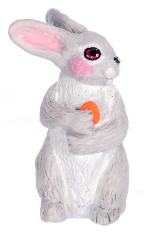 Dollhouse Miniature Standing Gray Rabbit by Falcon Miniatures