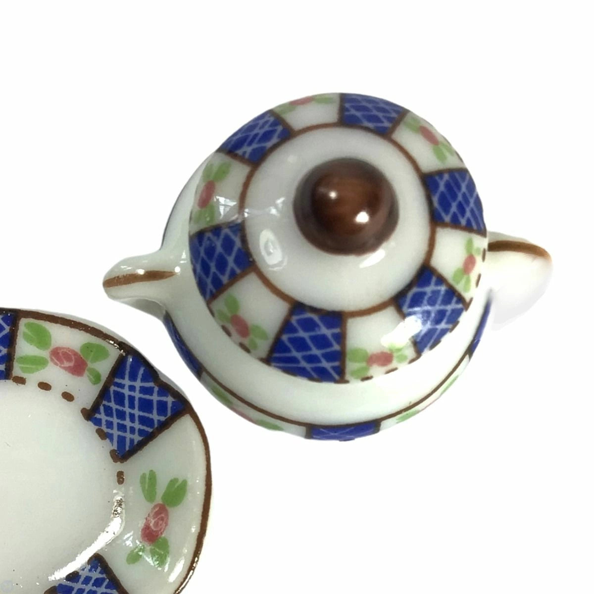 Dollhouse Miniature Blue and White Dinner Set