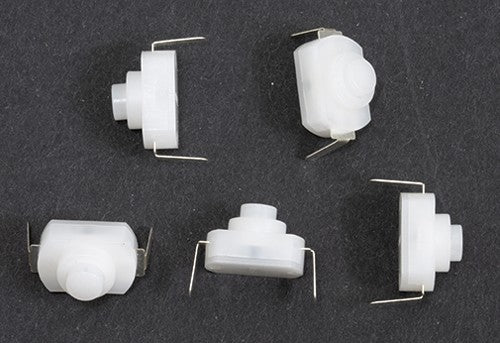 Dollhouse Miniature White Snap On-Off Switch 5 Pack 1 Amp Current