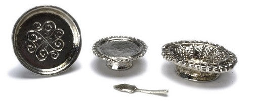Dollhouse Miniature Cake Tray Basket by Falcon Miniatures
