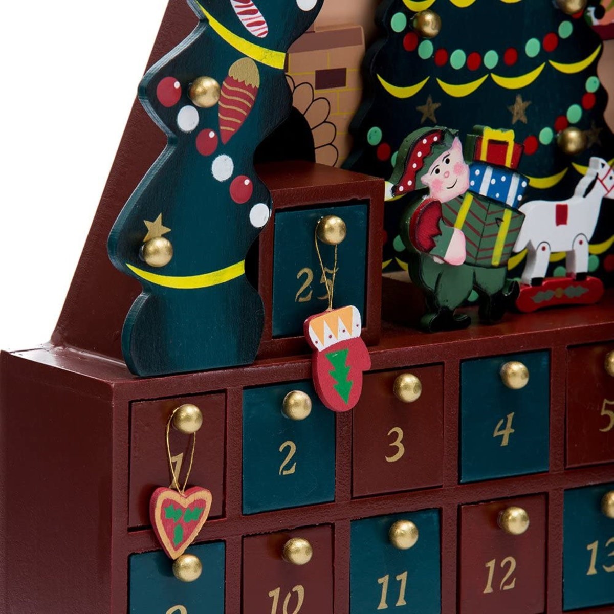 Kurt Adler Holiday Advent Calendar Filled With Dollhouse Miniatures